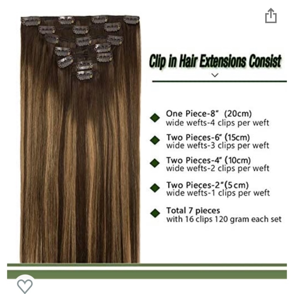Clip In Hair Extensions - Picture 2 of 5